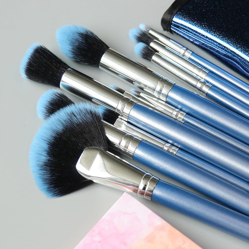 Professional Makeup Brushes Set- 10pcs - Blue