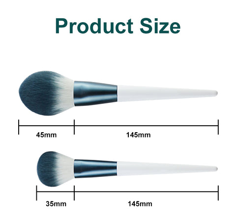 Professional Makeup Brushes Set - 11pcs - Blue and White
