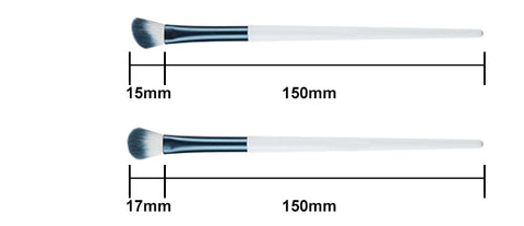 Professional Makeup Brushes Set - 11pcs - Blue and White