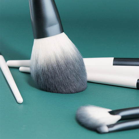 Professional Makeup Brushes Set - 11pcs - Blue and White