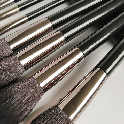 Professional Makeup Brushes - 8pcs - Black