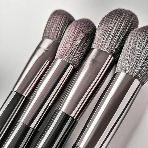 Professional Makeup Brushes - 8pcs - Black