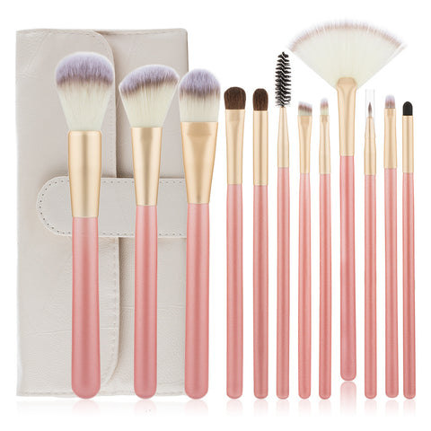 Premium Cosmetic Makeup Brush Set - 12/18/24pcs - Golden